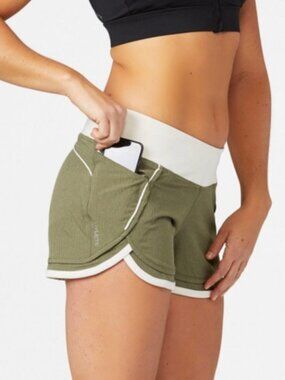 HYLETE Iris Women’s Running Shorts Medium Olive Green